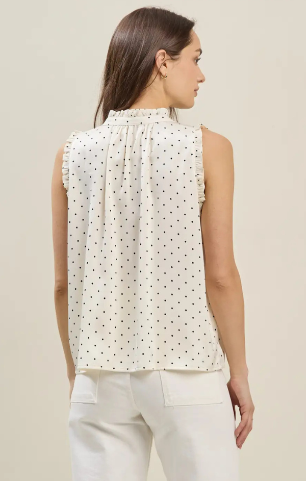 Polka Dot Satin Blouse