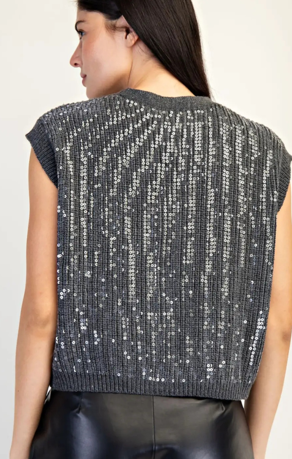 Samaira Sequin Button Down Sweater