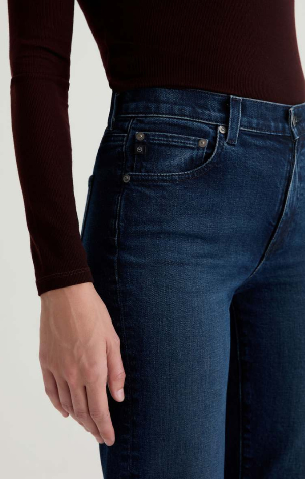 Brinley Mid Rise Straight in Midnight Sun