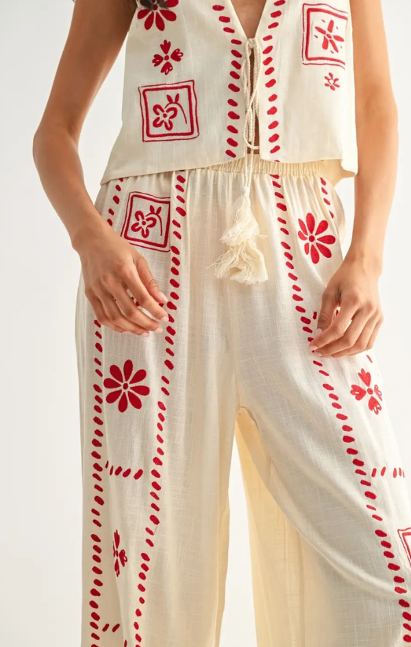 Chloe Embroidered Two Piece Set