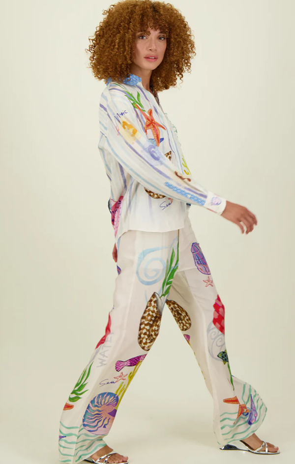 Isabel Printed Shirt in Magic Ocean