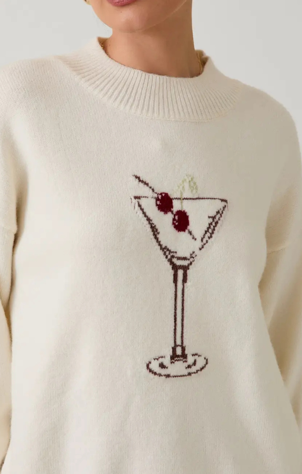 Cherry Martini Graphic Sweater