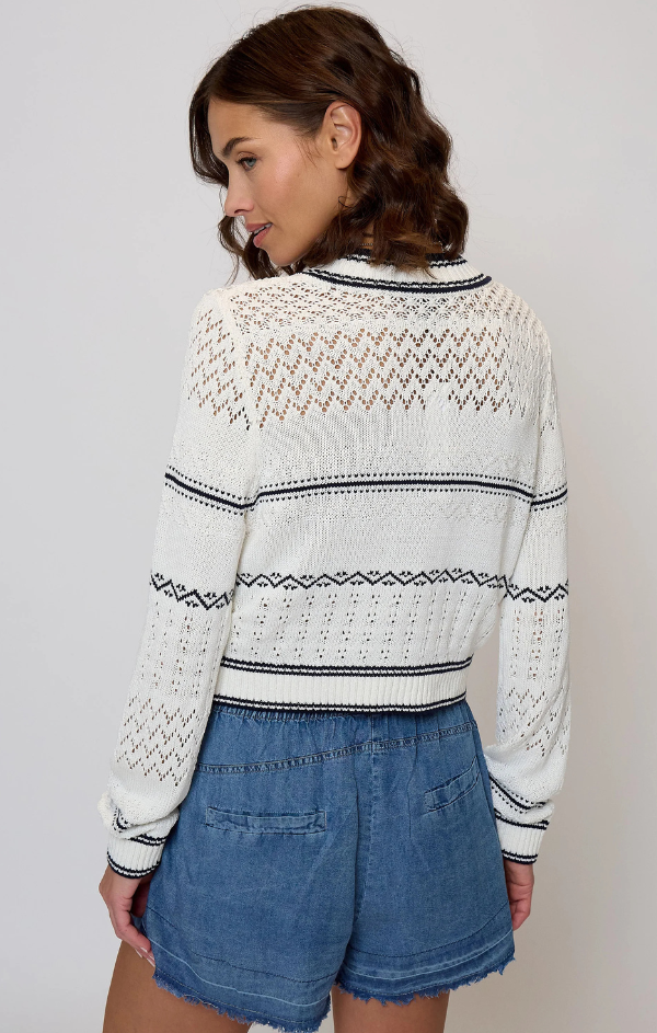 Emanuel Nautical Stripe Cardigan