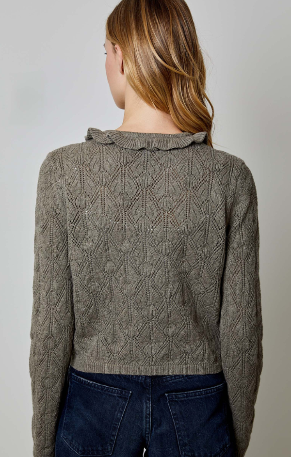 Clover Ruffle Trim Cardigan