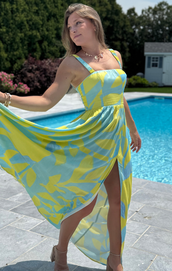 echo tiered maxi dress Florence Maxi in Echo Print – Mint