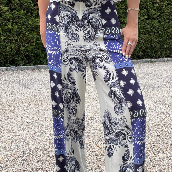 Allie Paisley Patch Pants – Mint
