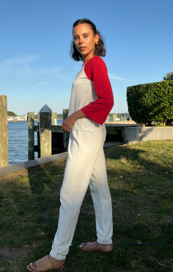 Color Block Crew Neck Raglan