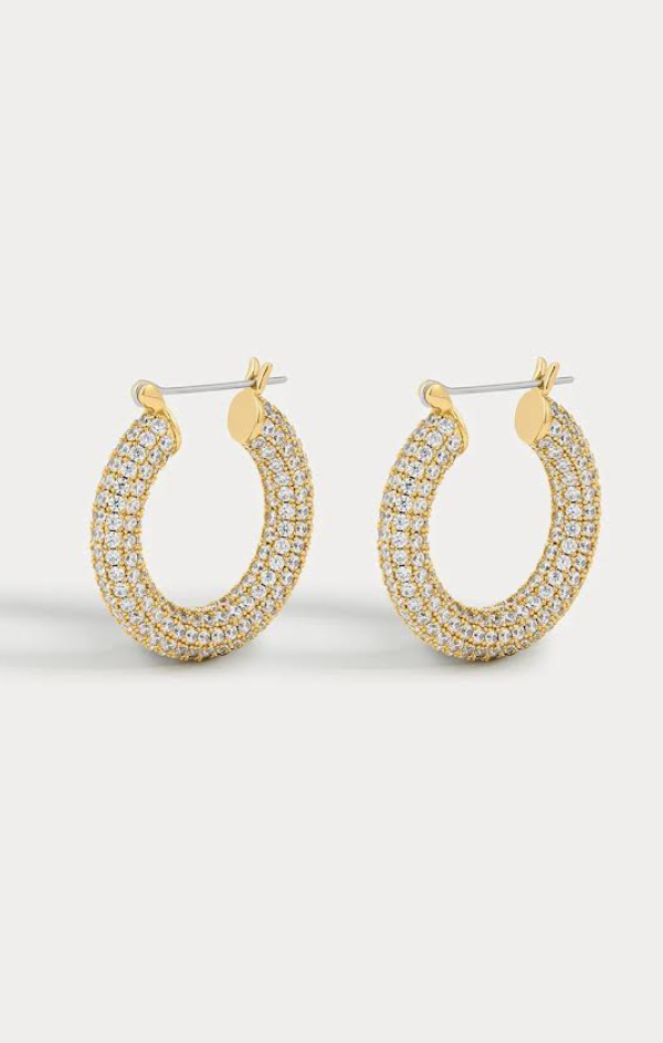Pave Baby Amalfi Hoops