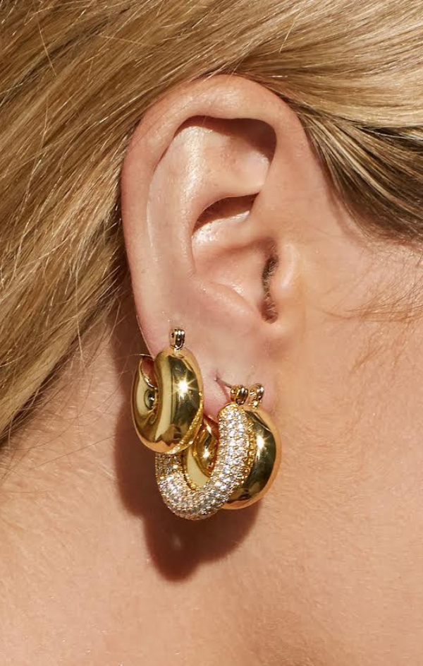 Pave Baby Amalfi Hoops