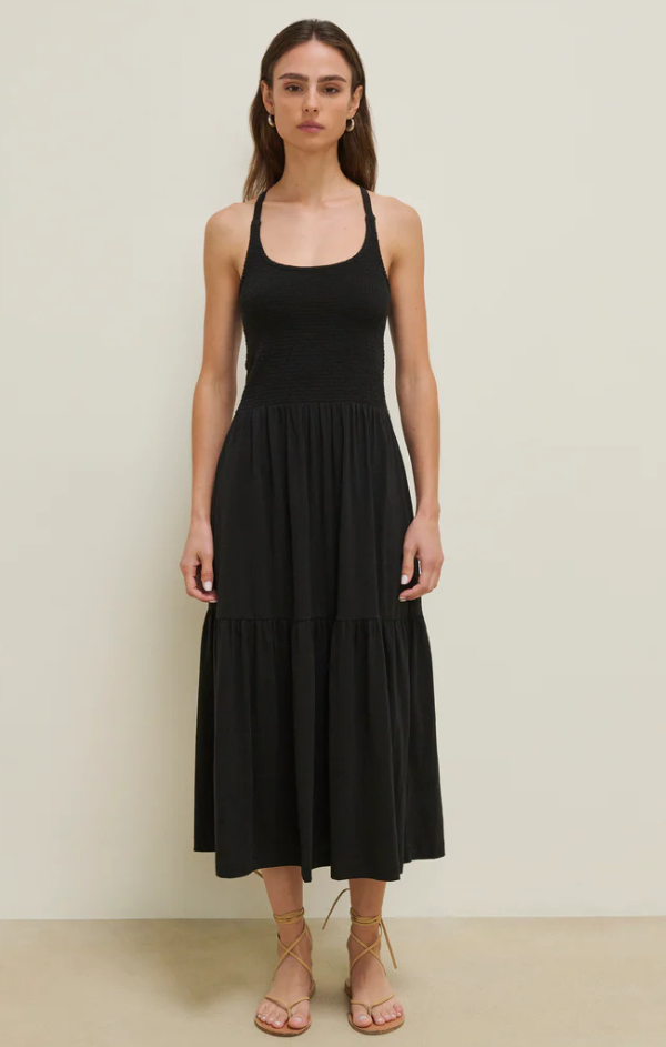 penelope mixed-knit dress Penelope Cross Back Midi S