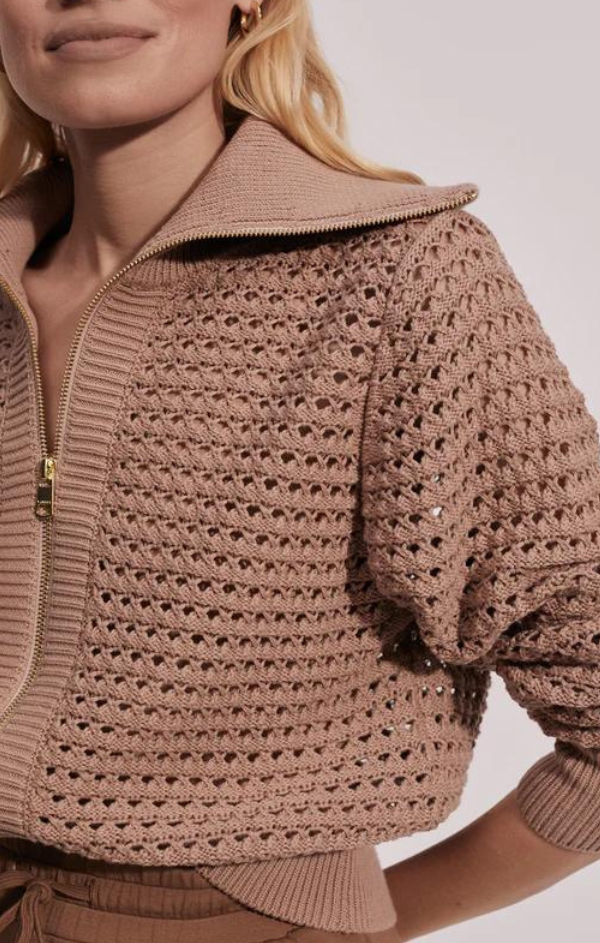 open weave knit jacket