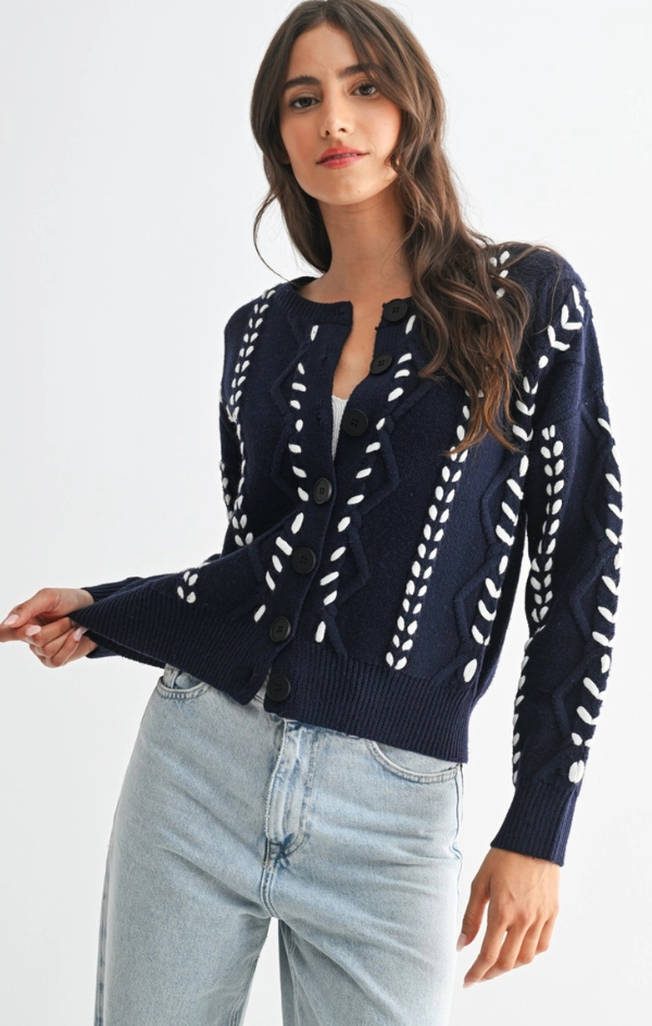 Tori Ribbon Stitch Cardigan