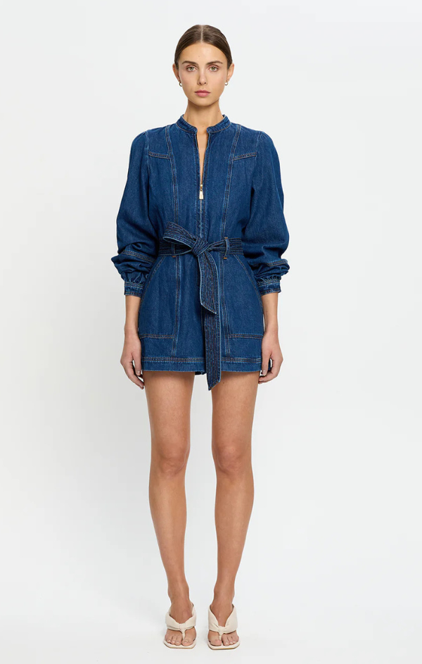 Lourdes Denim Playsuit