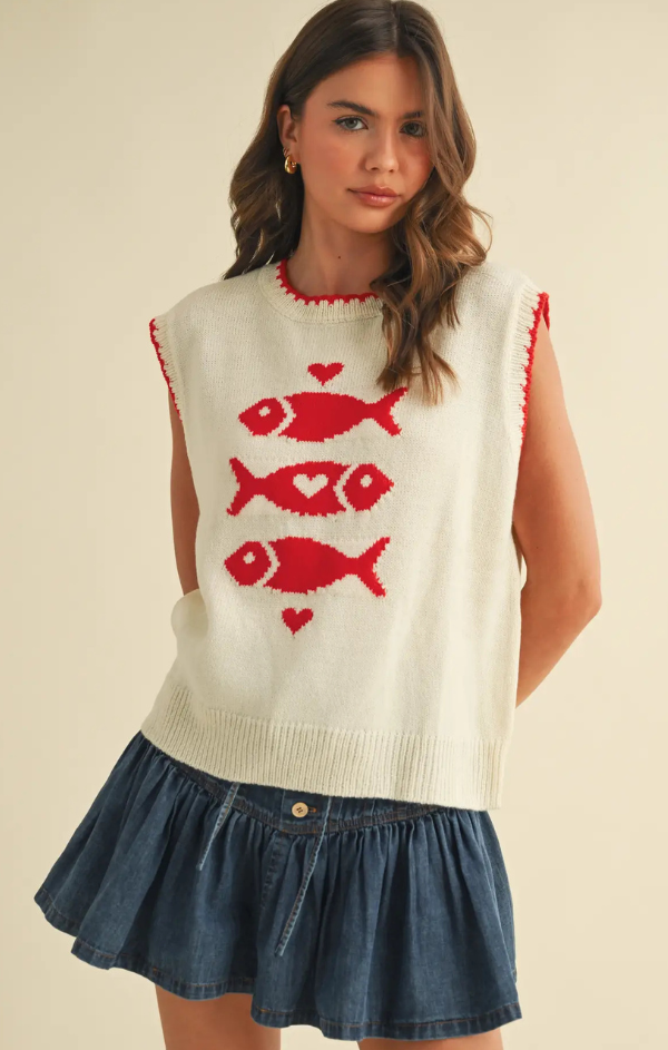 Amore Fish Knit Top