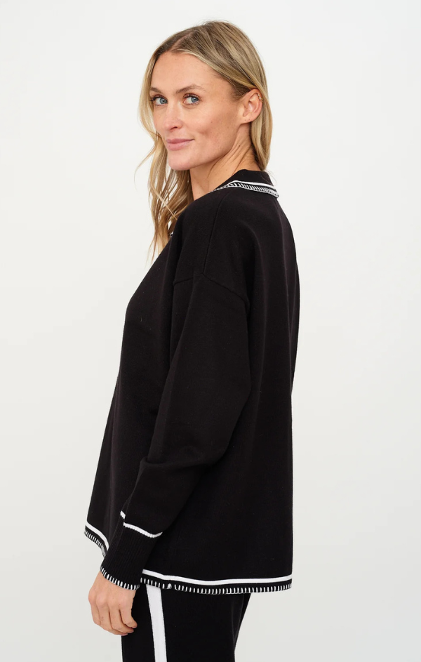 Kellie Stitched V Neck Top