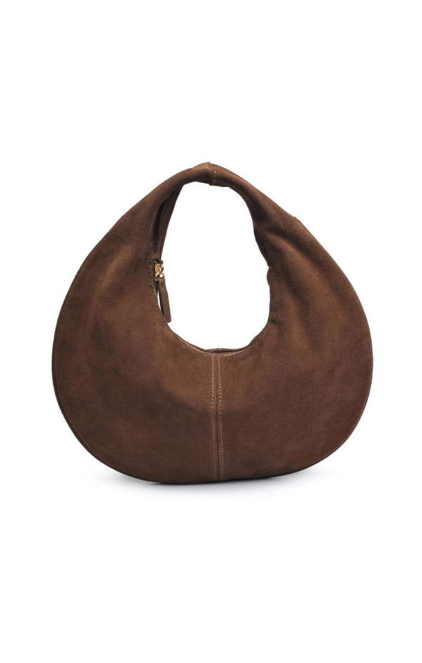 Farrah Genuine Suede Leather Hobo
