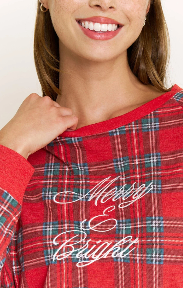 Star Seeker Long Set in Santa Plaid