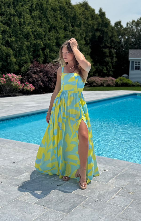 Florence Maxi in Echo Print Mint Florence Maxi in Echo Print Mint
