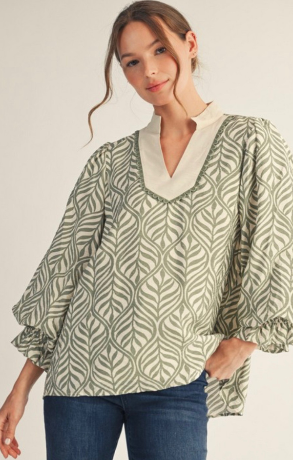 Zahra Blouson Sleeve Top