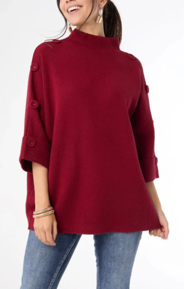 Heavenly Luxe Short Sleeve Funnel Neck Sweater