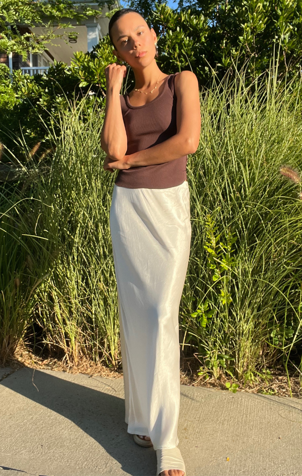 Ribbed Scoop Neck Tank