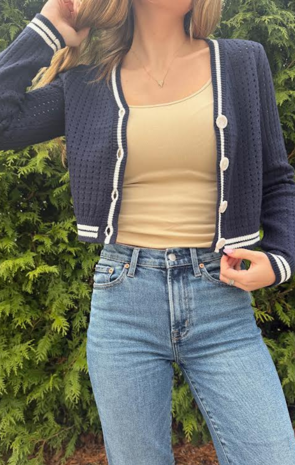 Franki Varsity Mesh Cardigan