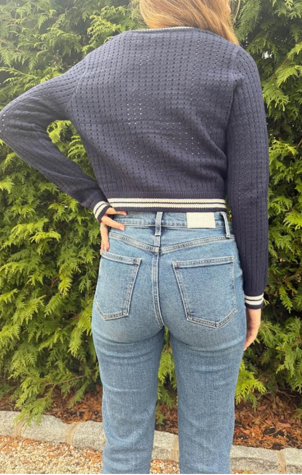 Franki Varsity Mesh Cardigan