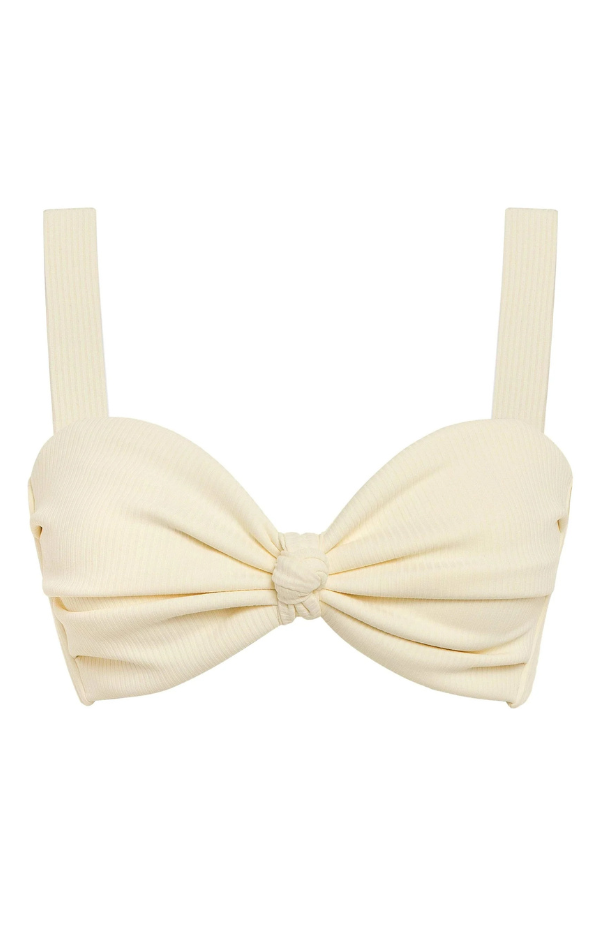 Cream Rib Hayden Bikini Top