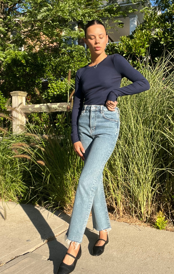 Long Sleeve Scoop Neck Tee