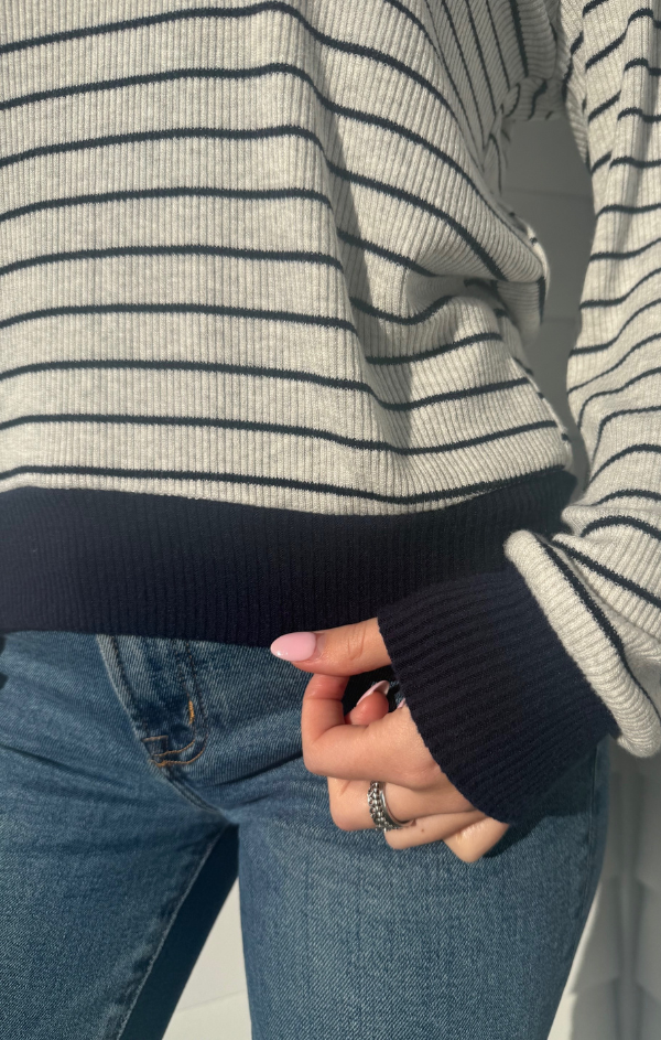 Ashley Striped V Neck