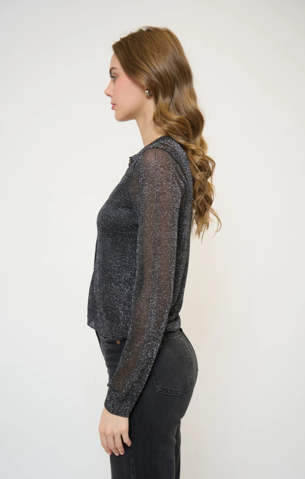 Colette Sheer Lurex Cardigan with Cami