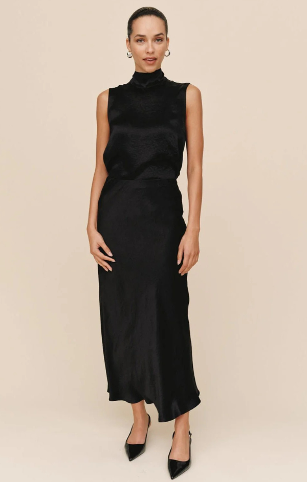 Sleek Bias Maxi Skirt