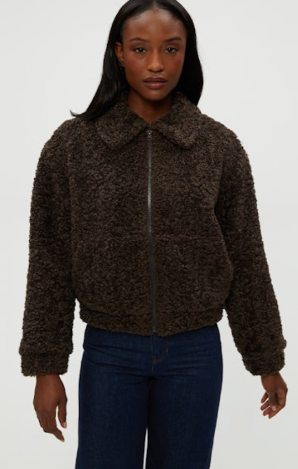 ジャケット・アウター DIANTE Shaggy middle loose coat Ziggy Shaggy Shearling Jacket – Mint