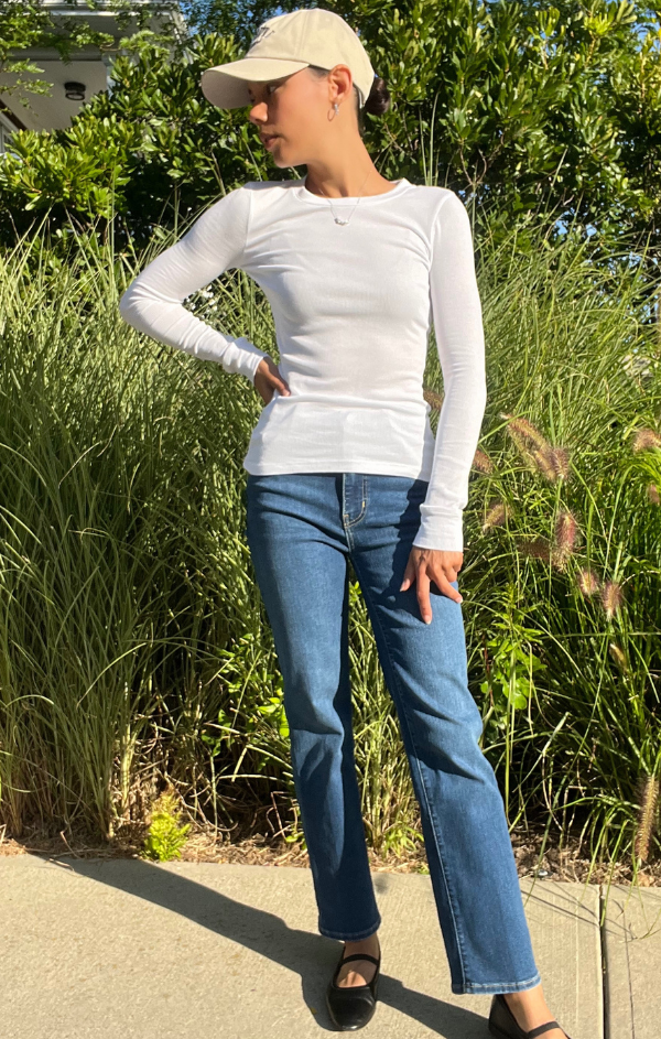 Long Sleeve Scoop Neck Tee