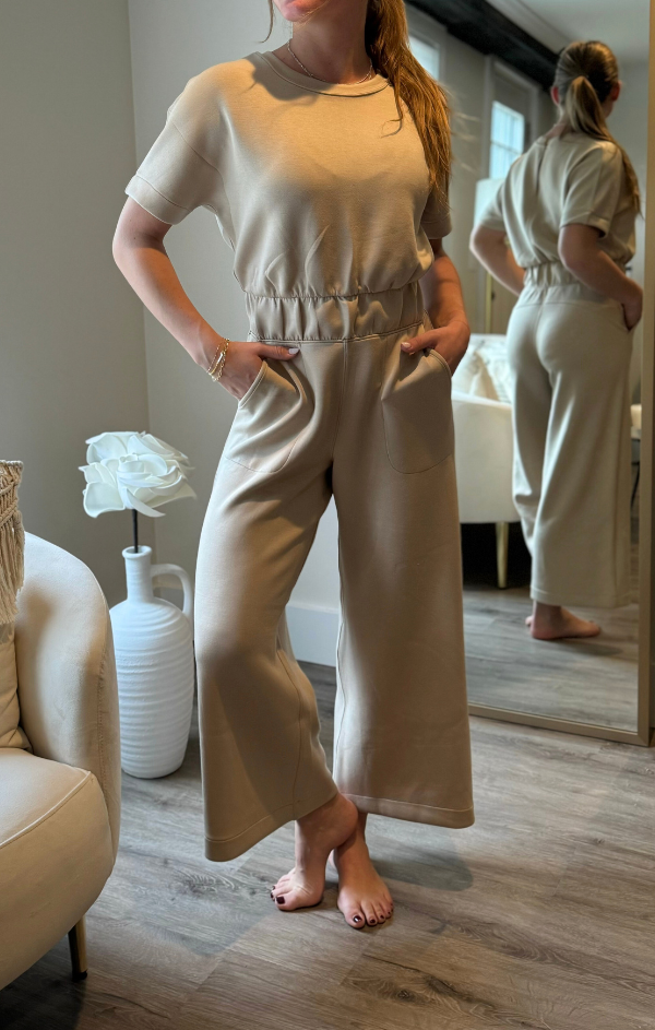 cropped wide leg jumpsuit for spring and summer