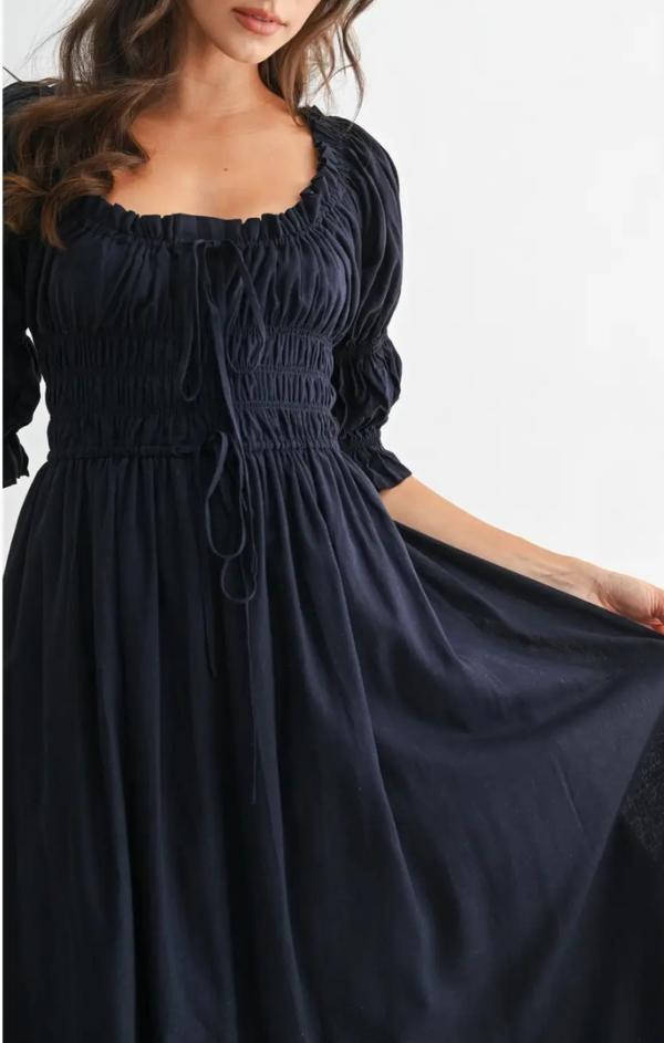 Pricilla Off Shoulder Smocked Midi