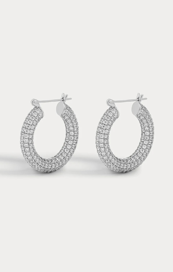 Pave Baby Amalfi Hoops
