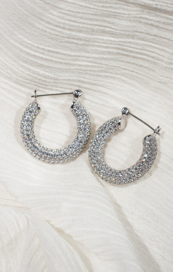 Pave Baby Amalfi Hoops