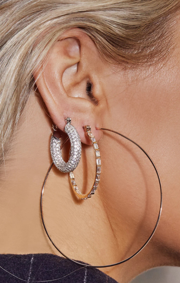 Pave Baby Amalfi Hoops