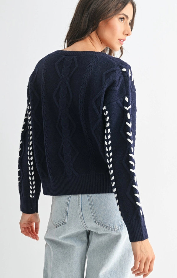 Tori Ribbon Stitch Cardigan