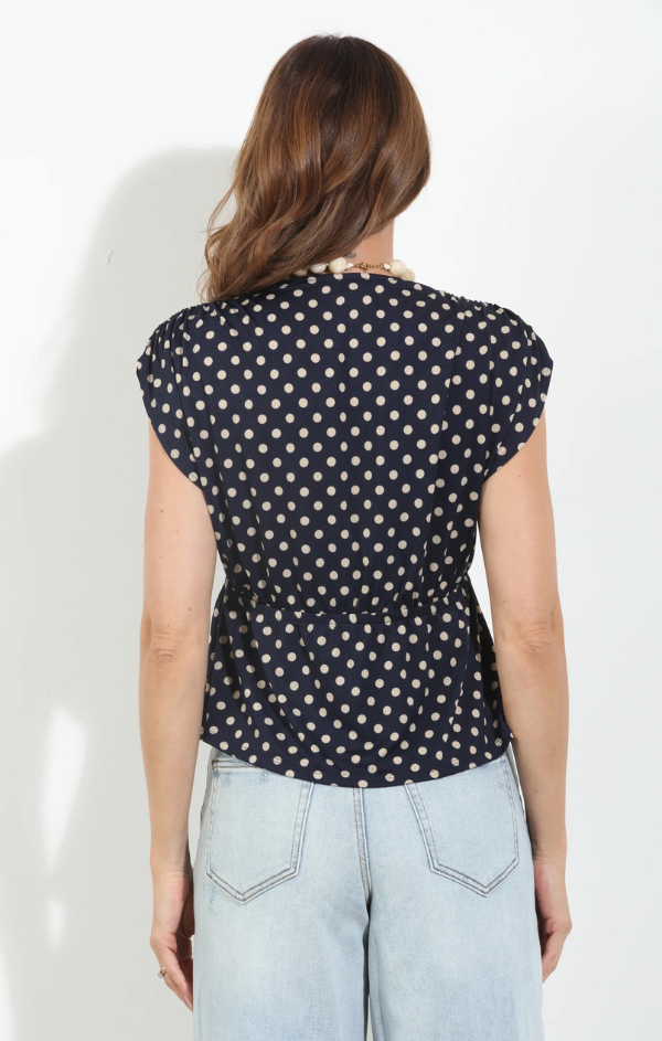 Betty Cross Front Peplum Top – Mint