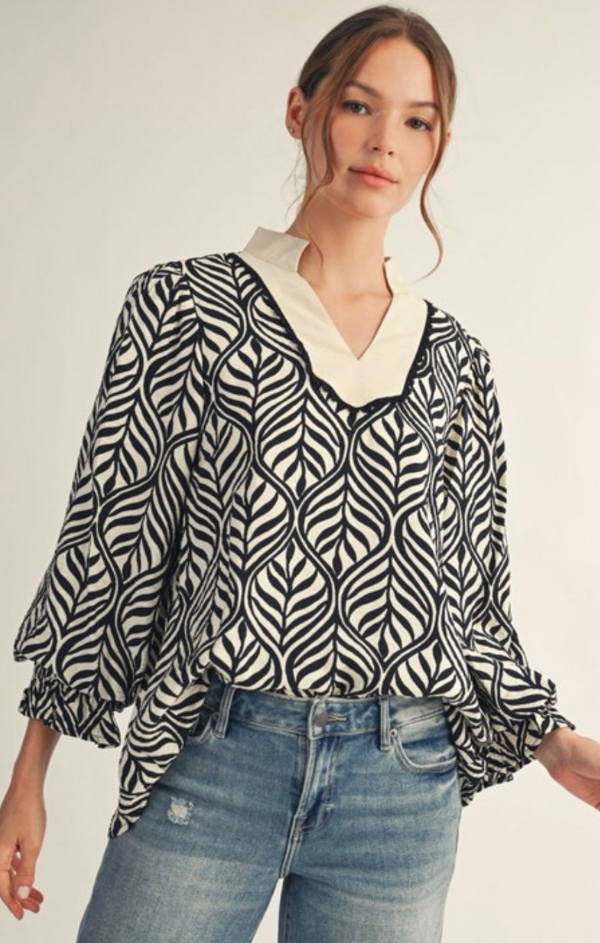 Zahra Blouson Sleeve Top