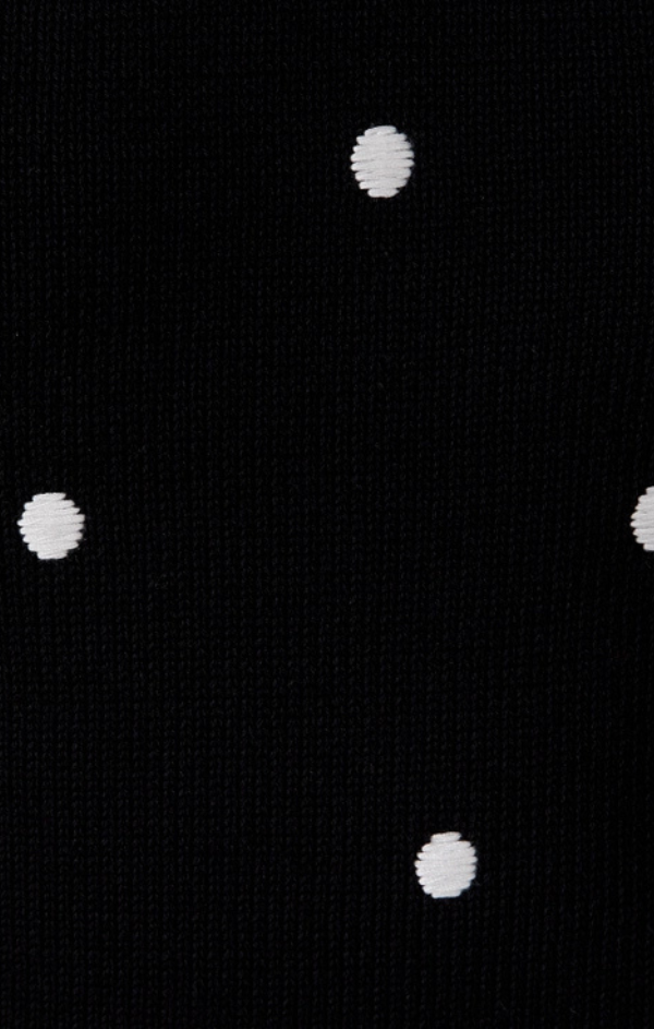 Polka Dot Puff Sleeve Sweater