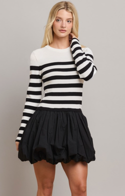 Striped Bubble Mini Dress Mint Striped Bubble Mini Dress Mint