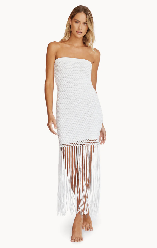Vanessa Strapless Fringe Dress