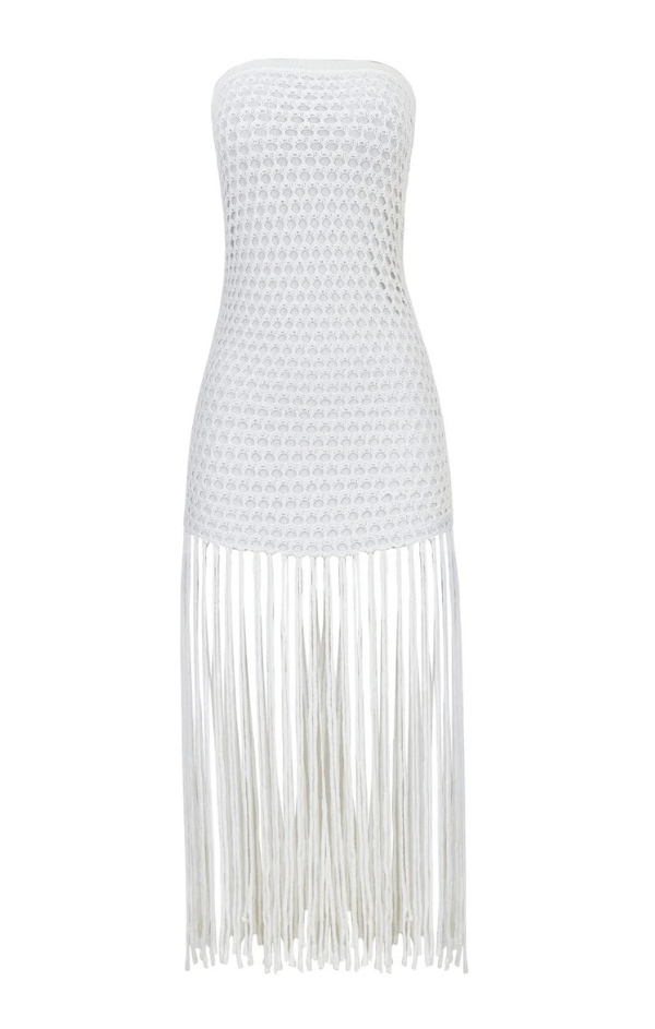 Vanessa Strapless Fringe Dress
