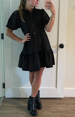 black suede dress