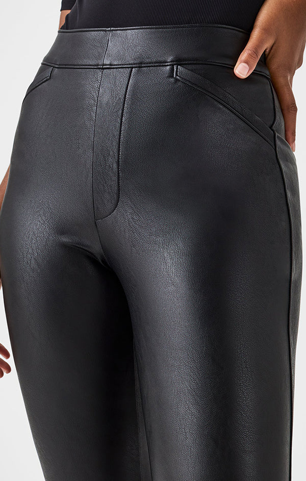 Leather-Like Flare Pant