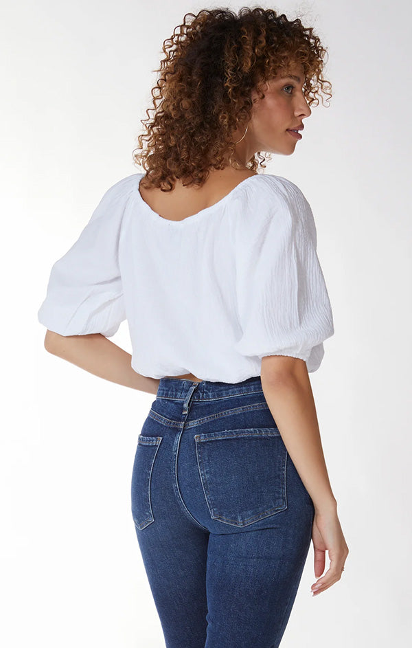 Bobi - Oversized Button Front Tunic White