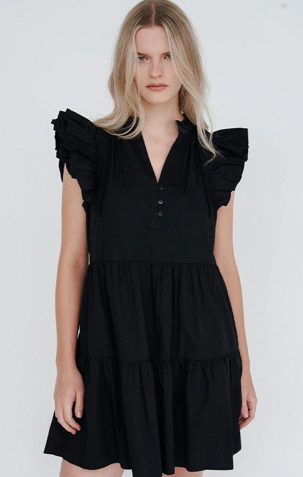 black mini dress
